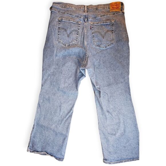 Levi's High Waisted Cropped Flare Leg Jeans Size 18W - Picture 6 of 8
